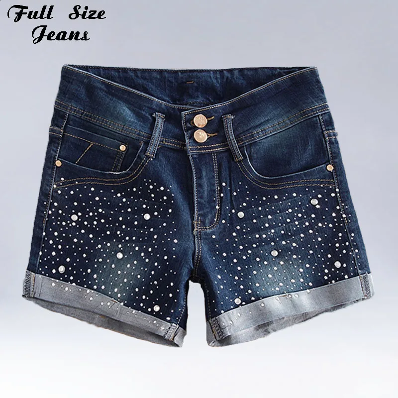 Plus Size Denim Shorts Women