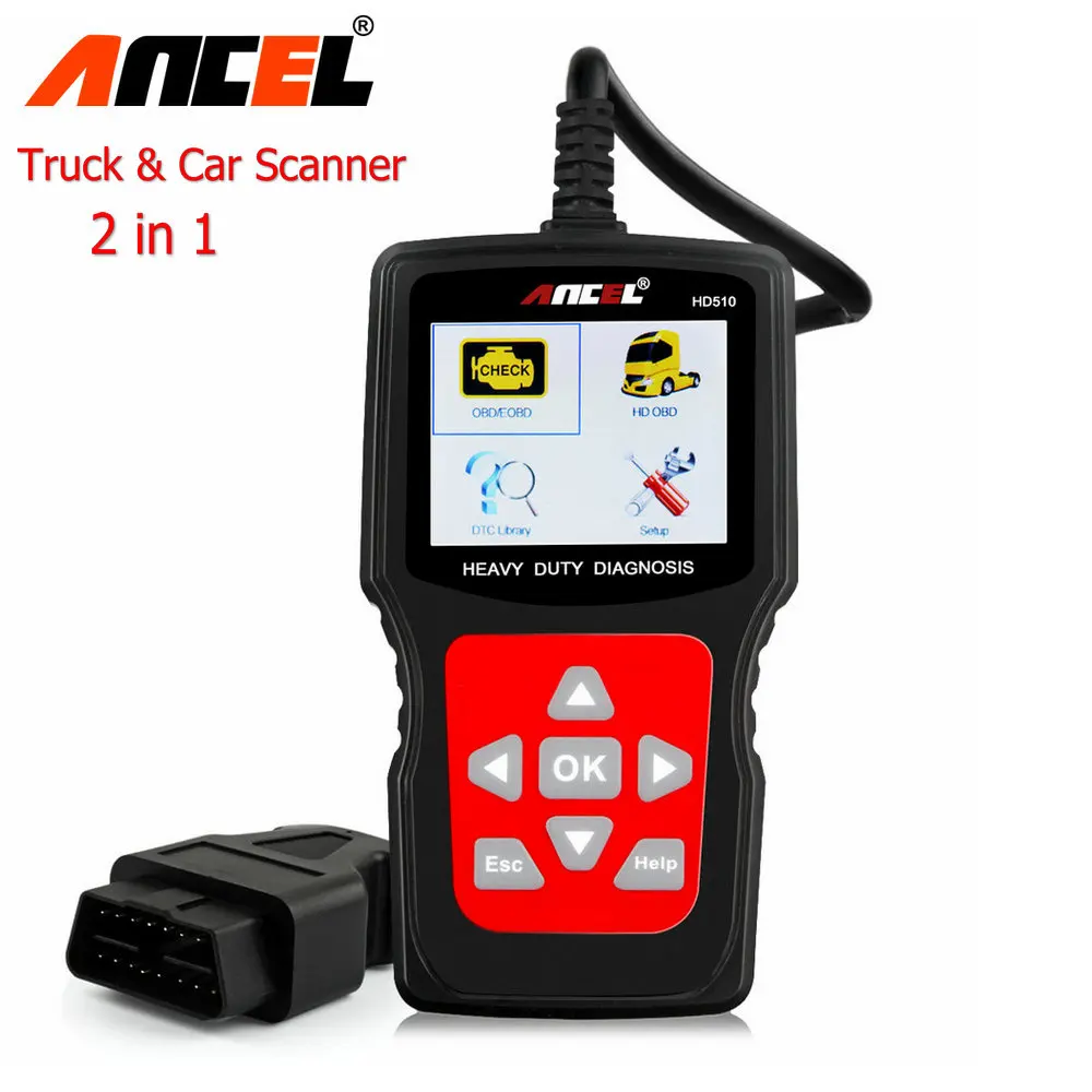 Heavy Duty Truck Diagnostic Scanner Ancel HD510 OBD OBD2 for Volvo