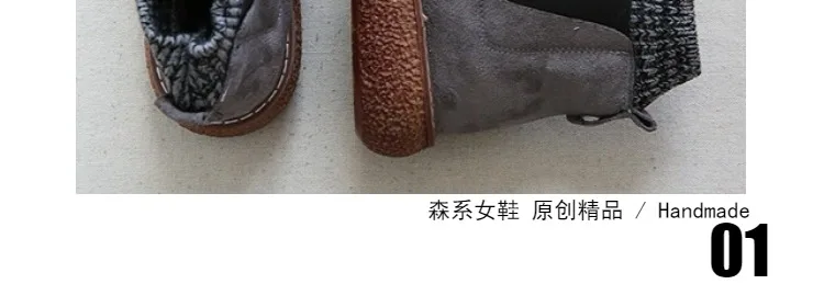 Женские ботинки martin размера плюс; зимние женские ботинки из натуральной кожи на низком каблуке; обувь без застежки; коллекция года; женские ботильоны ручной работы