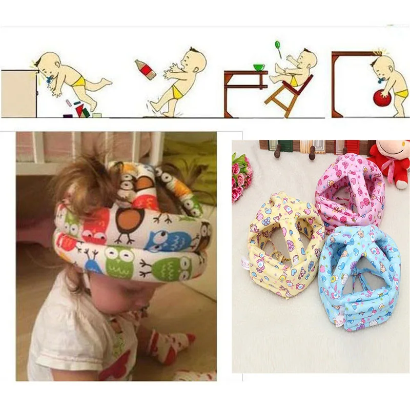 Baby-Hat-Cotton-Baby-Boy-Girl-Safety-Helmet-Adjustable-Baby-Protective-Cap-Summer-Walk-Head-Security