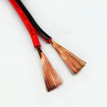 Красный черный медь 2X2,5 светодиодные ленты кабель питания для монитора динамик Параллельный ПВХ провод 10 м