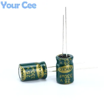 

100 pcs Electrolytic Capacitors High Frequency 25V 330UF 8X14MM Aluminum Electrolytic Capacitor