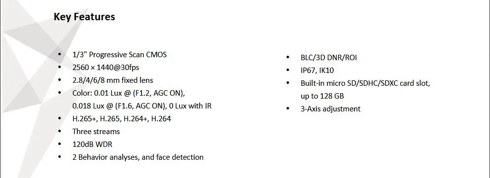 DS-2CD2143G0-I Features