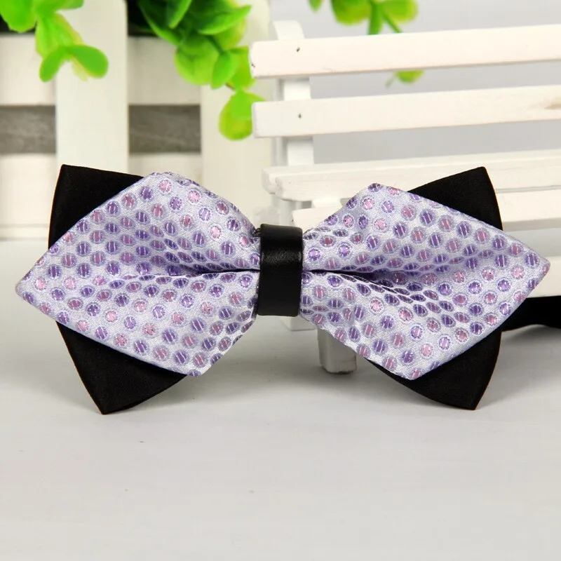 Острым 2014 Повседневные мужские фиолетовый галстук-бабочка бабочка Bowties точка Gravatas Borboleta Lotes atacado Массовая Лот Оптовая