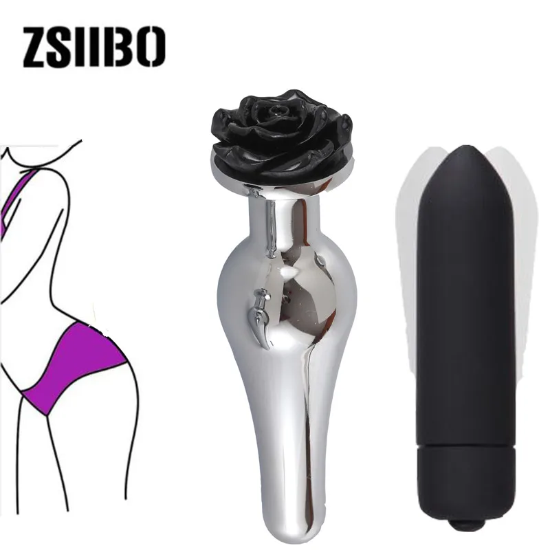 Flower anal plug Aluminum alloys mooth surface Stimulate the vagina and anus toys for adults butt plug SEX