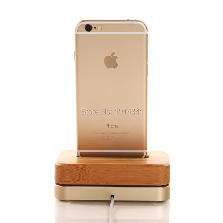 Szaichgsi деревянные и Алюминий Зарядное устройство док Колыбели для iphone7 6 6 S 5 деревянных телефона стоять держатель мобильного для Iphone