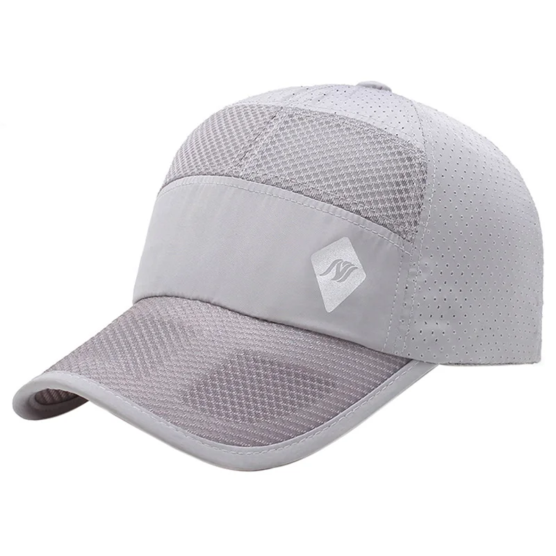2019 однотонная летняя теннисная кепка мужская Snapback Женская быстросохнущая сетка Кепка дышащая Солнцезащитная шляпа