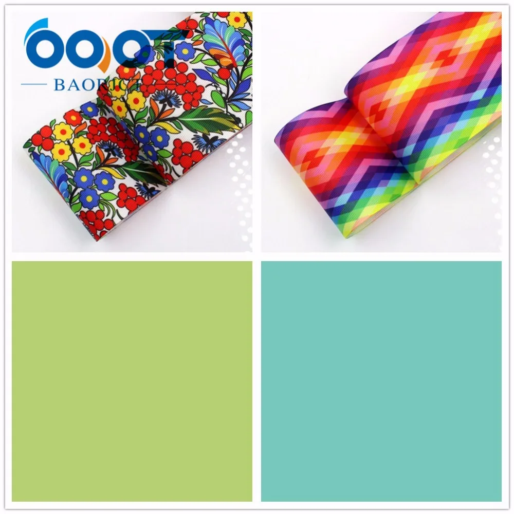 OOOT BAORJCT 183281 75 мм 10 ярдов мультфильм Ленты Термотрансферная печать grosgrain Свадебные аксессуары материал "сделай сам"