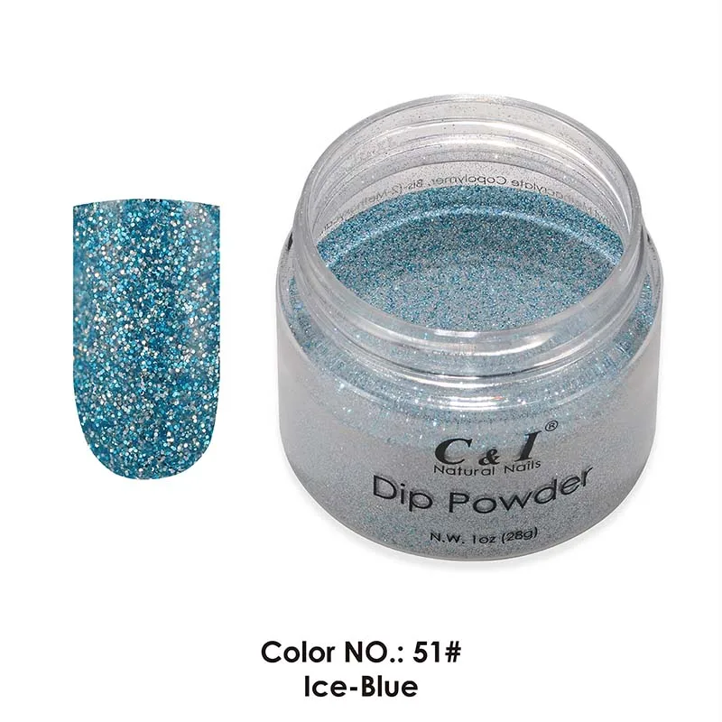 

28g Dipping Powder -Color NO.51# Ice Blue -Pearl Shine Color System