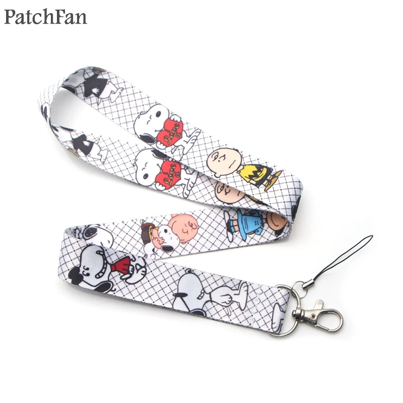 Patchfan Милая мультяшная собака многофункциональный мобильный телефон ремни бирки шеи для ключей ID талреп значок шеи ремень лямки A1877