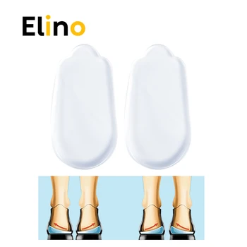 

Elino Silicone Flat Foot Insoles XO Type Legs Orthotic Heel Pads Feet Valgus Varus Correct Shoe Pads Heel Wedge Health Care