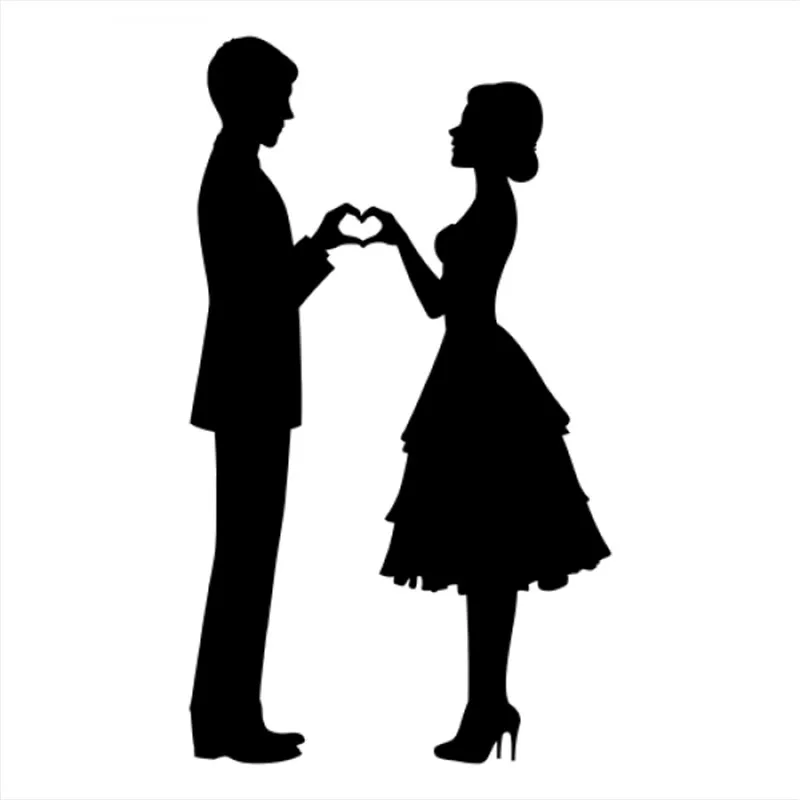 

30x18cm fall in love date Wedding Car Sticker engagement Decor Ged Married Window Rear Windshield Decal Stickers CL260