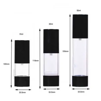 

1Pcs Portable Airless Bottle Cosmetic Treatment Pump Travel Empty Container Black Cap Hot Sale