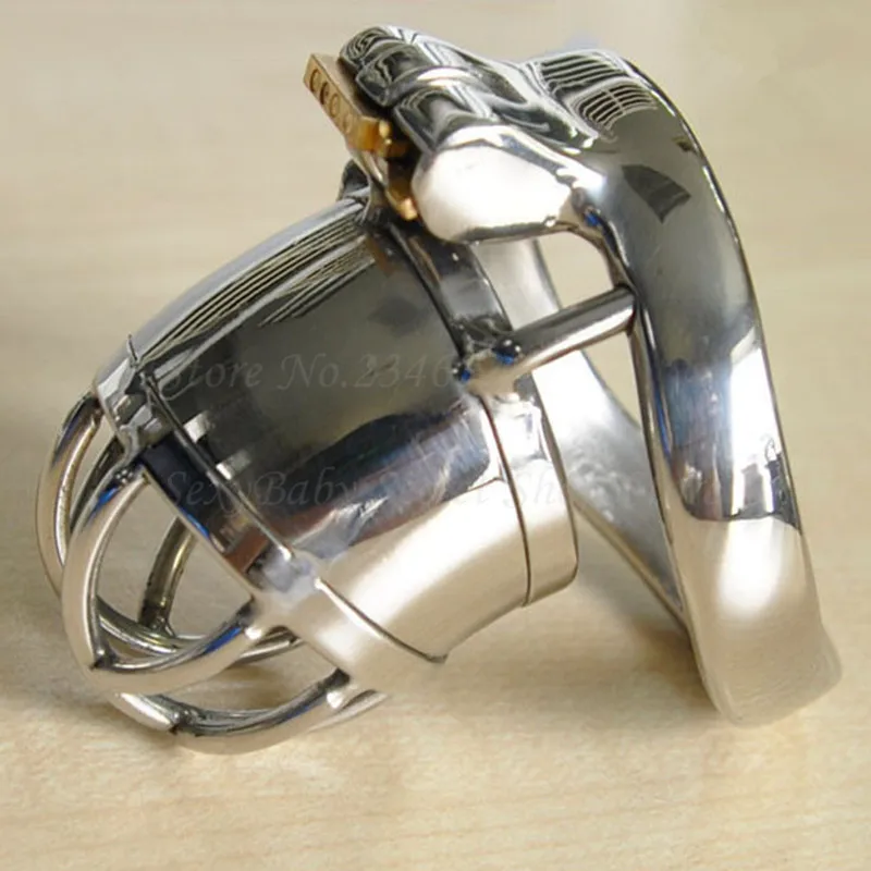 Adult Games Stainless Steel Male Chastity Device Lockable Small Penis Cage Cock Ring Sleeve Cockring Bondage Sex Toys For Men