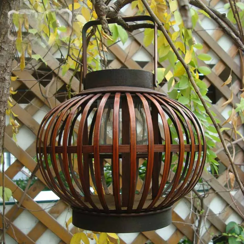 Fashion Vintage Handmade Bamboo Lantern Vintage Retro Candle holder Antique Wedding Home Garden