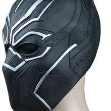 Высокое Качество Капитан Америка Civil War черная маска Пантеры Косплей Черная пантера латексные маски шлем для взрослых Хэллоуин