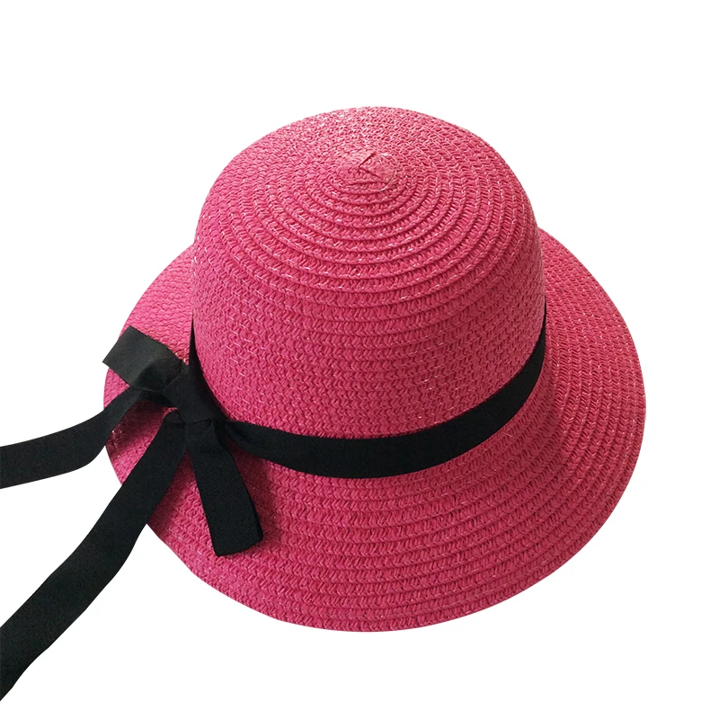 Baby Girls Flower Ribbon Summer Beach Frilly Sun Hat Chin Strap Age 1 2 3 4