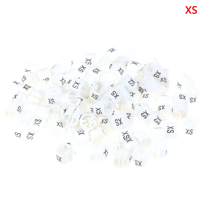 100 шт новая популярная белая вешалка размер r этикетки для одежды Маркеры бирки с размерами Размер Маркер для вешалок XS-3XL напечатаны
