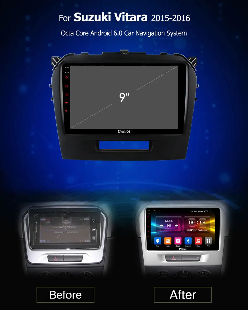 Clearance IPS Android 8.1 2GB RAM 4G SIM CAR DVD Player GPS Map camera TPMS TV Bluetooth 4.1 RDS Radio Wifi for Suzuki Vitara 2015 2016 0