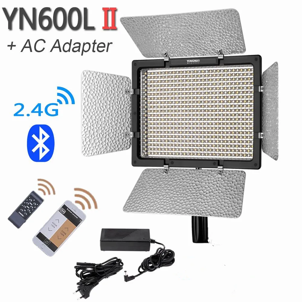  YONGNUO YN600L II YN600II 600 LED Video Light Panel with AC Power Adapter Studio Lighting 3200-5500 - 32522352498