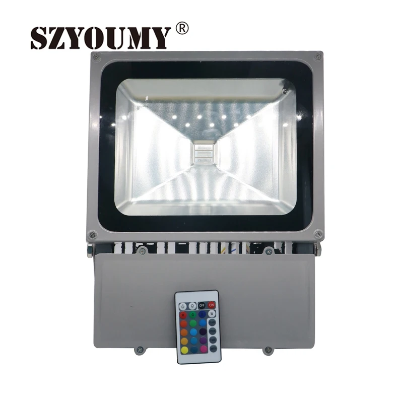 SZYOUMY Factory Sale LED 100W RGB 85-265V Flood Landscape Lights Wash Light Outdoor Floodlight 16 Color Change remote controller SZYOUMY Factory Sale LED 100W RGB 85-265V Flood Landscape Lights Wash Light Outdoor Floodlight 16 Color Change remote controller