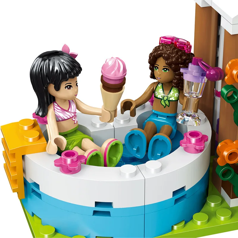 Детский конструктор летний бассейн|friends serie|block brickstoys for |