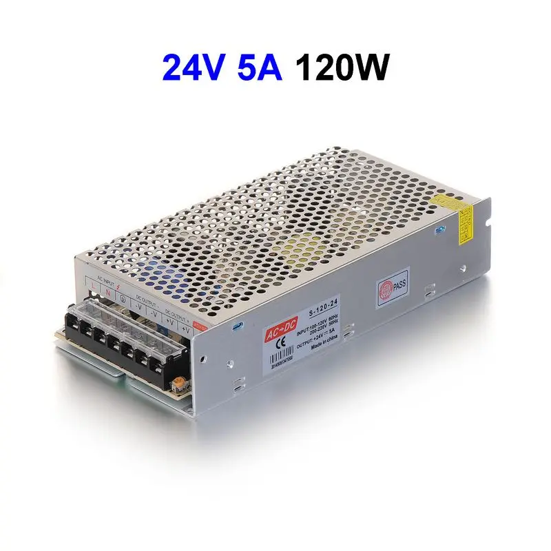 DC24V 5A 120W Switching Power Supply Adapter Driver Transformer For 5050 5730 5630 3528 LED Rigid Strip Light DC24V 5A 120W Switching Power Supply Adapter Driver Transformer For 5050 5730 5630 3528 LED Rigid Strip Light