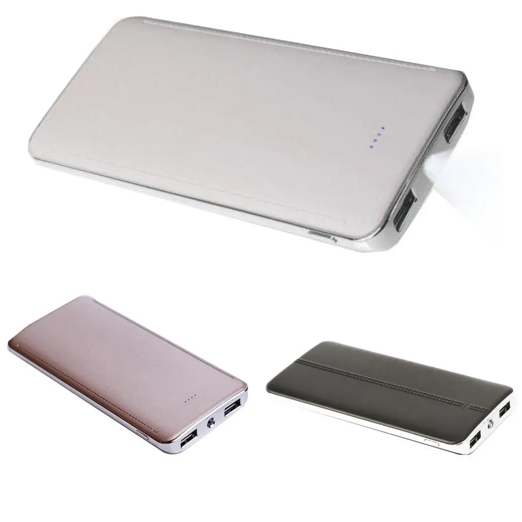 

10000mAh Portable Power Bank Dual USB LED Flashlight Power Bank External Battery Charger For Xiaomi iPhone Black Gray
