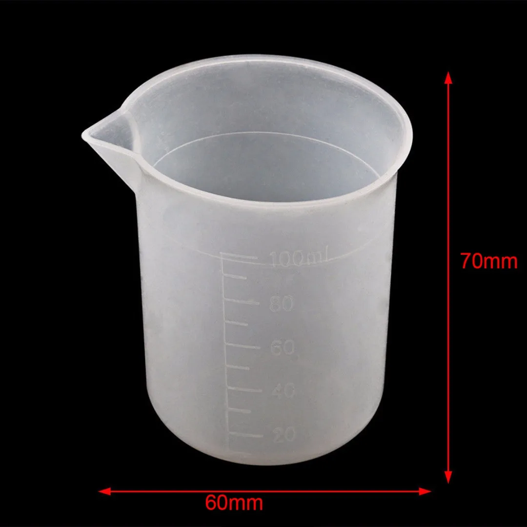 100ml New Measuring Cup Silicone Resin Glue Tool Jewelry Make DIY Practical Good Grips