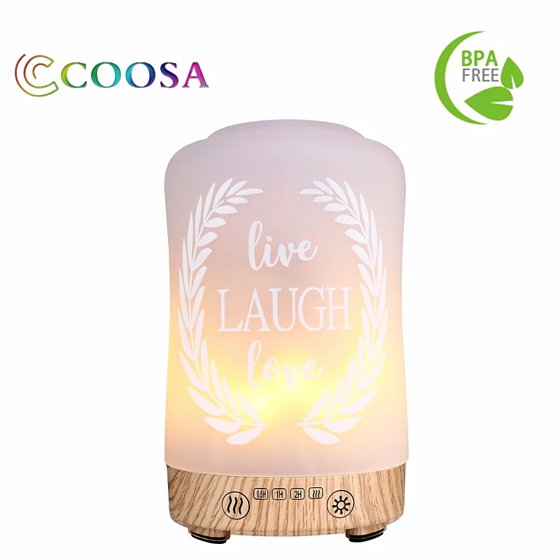 Flame Fire Effect 100ml Aromatherapy humidifier essential oil diffuser Ultrasonic quiet For Home Office Living Room Spa Yoga | Бытовая