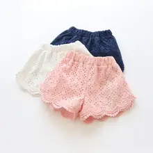 Девушки Соблазнительные Шорты Летние плавки для маленьких девочек Пляж Кружева Короткие штаны детские штаны для девочек Детская одежда JW3734E