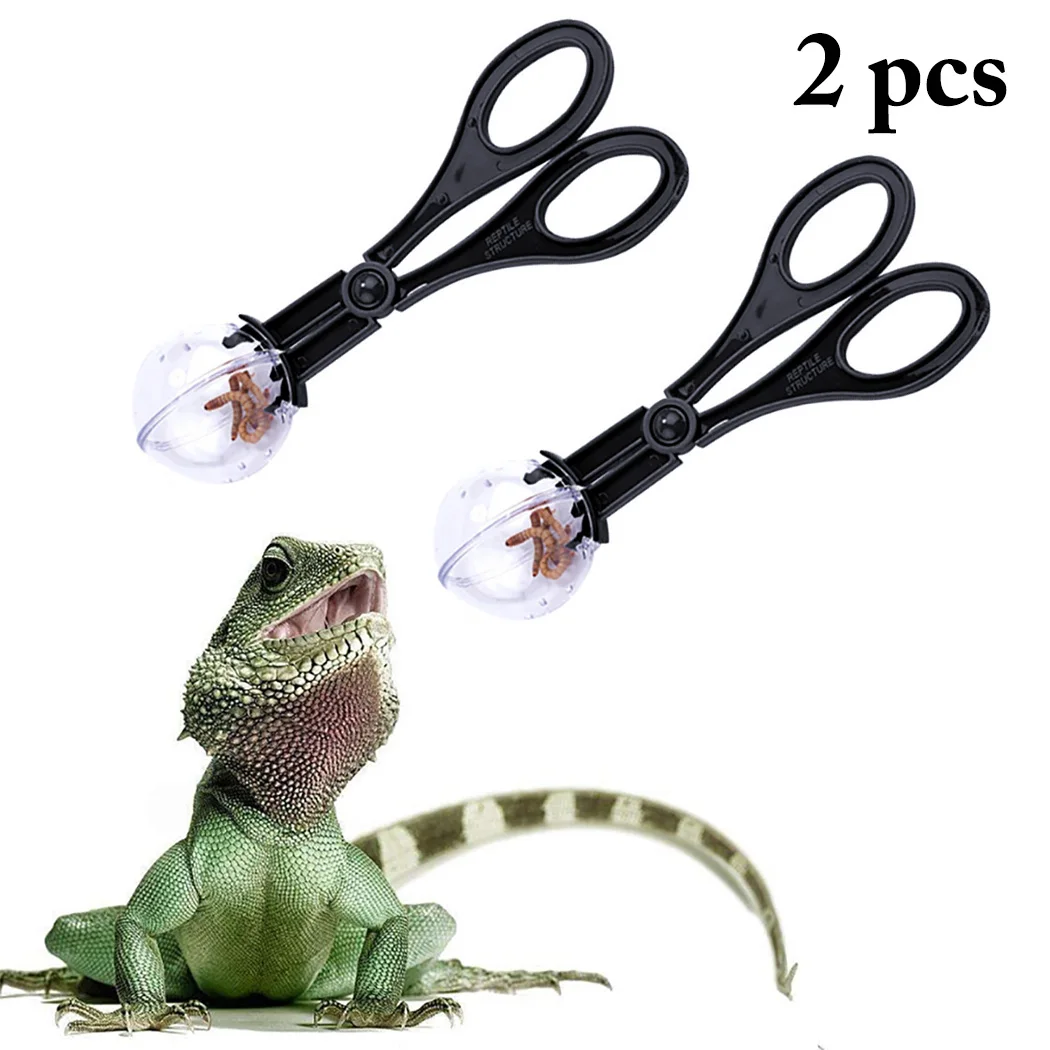 Practical Reptile Terrarium Lizards Plastic Tongs Tweezers font b Pet b font Raising Feeding Tool Clip