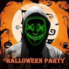 

Halloween Mask LED Light Up Party Masks The Purge Election Year Great Funny Masks Festival Cosplay Costume Supplies Glow In Dark