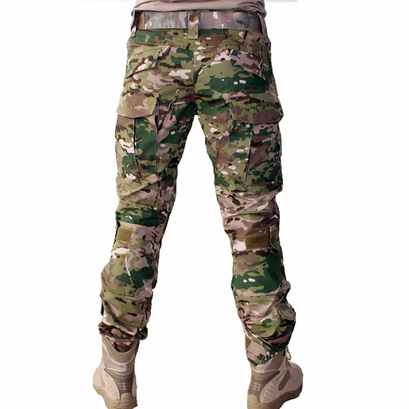 Военные тактические брюки с наколенниками охотничья одежда страйкбол для пейнтбола армейские с подкладкой костюм камуфляжные спортивные брюки