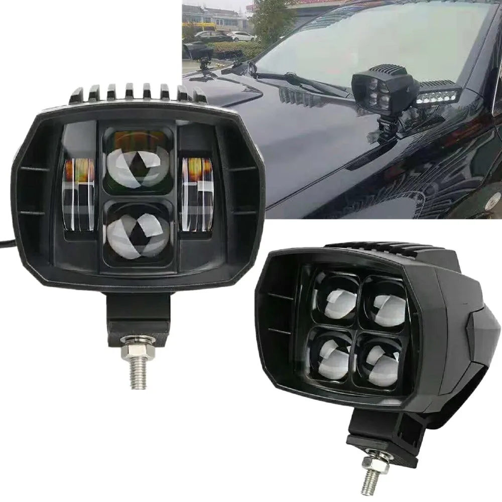 US $120.70 2X 40W Led Work Light For Jeep Wrangler Driving Lights High Low Beam 12V 24V 4x4 Offroad Boat Truck SUV ATV Motorcycle Headlight
