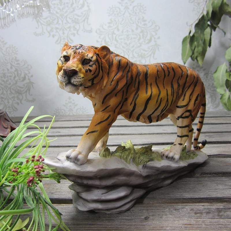 Resin Crafts Simulation Tiger ornaments Home decoration accessories