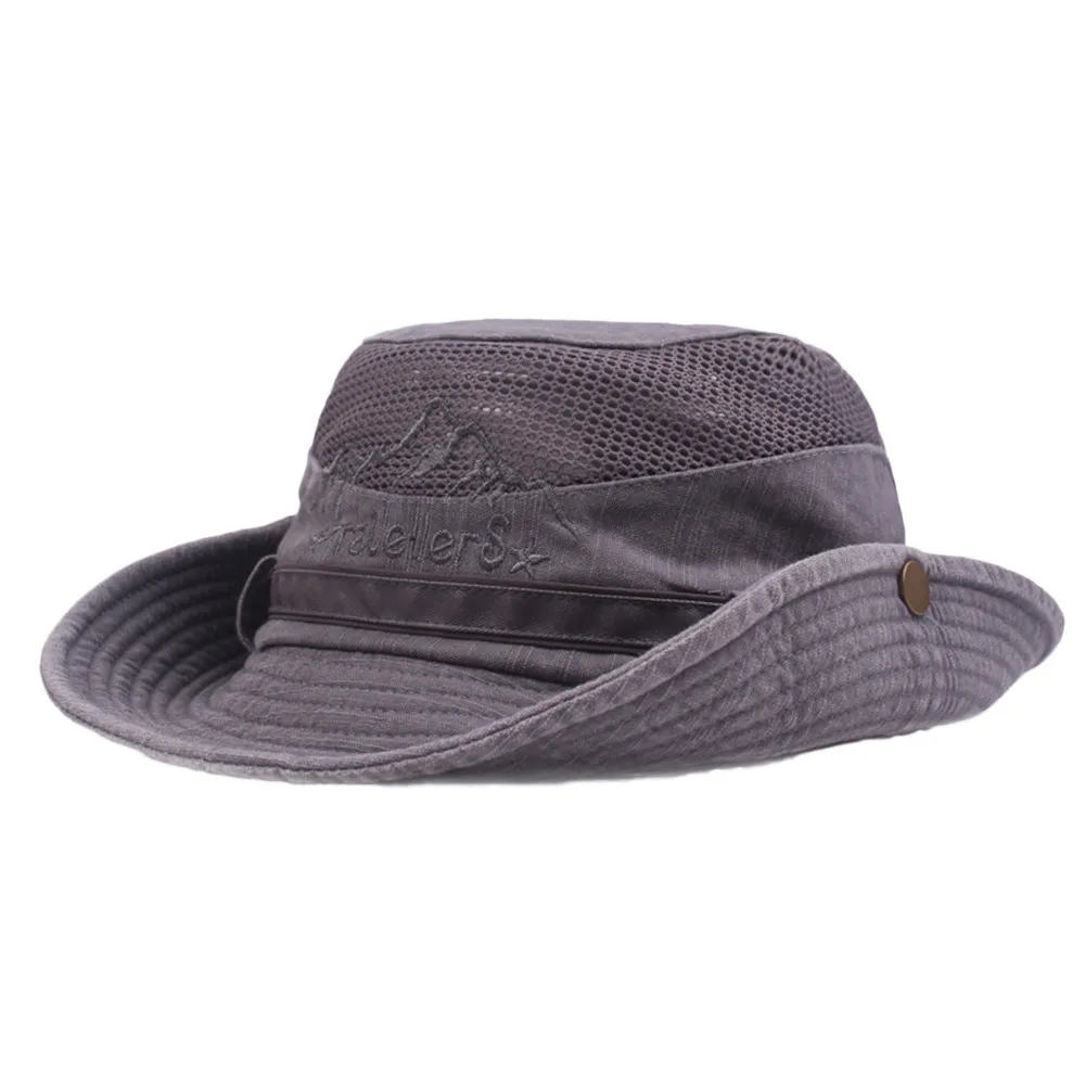 

Sunshade Cap Hat for Mens Embroidery Visor Summer Cap Mesh Hats Cotton Fisherman Hat Outdoor Climbing Adjustable Caps