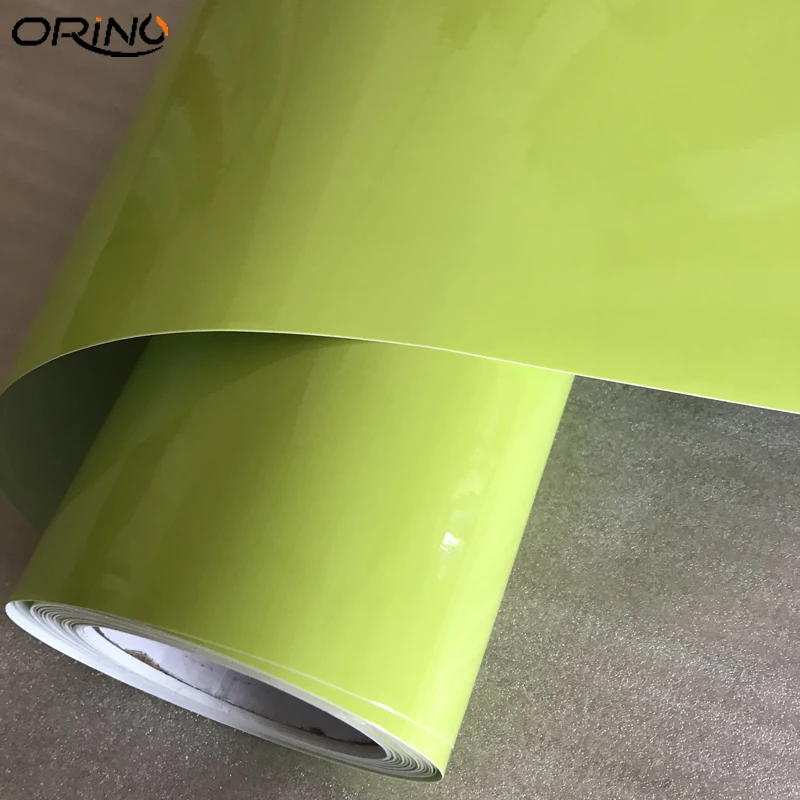 Fluorescent Yellow Glossy Vinyl Film Sticker-3