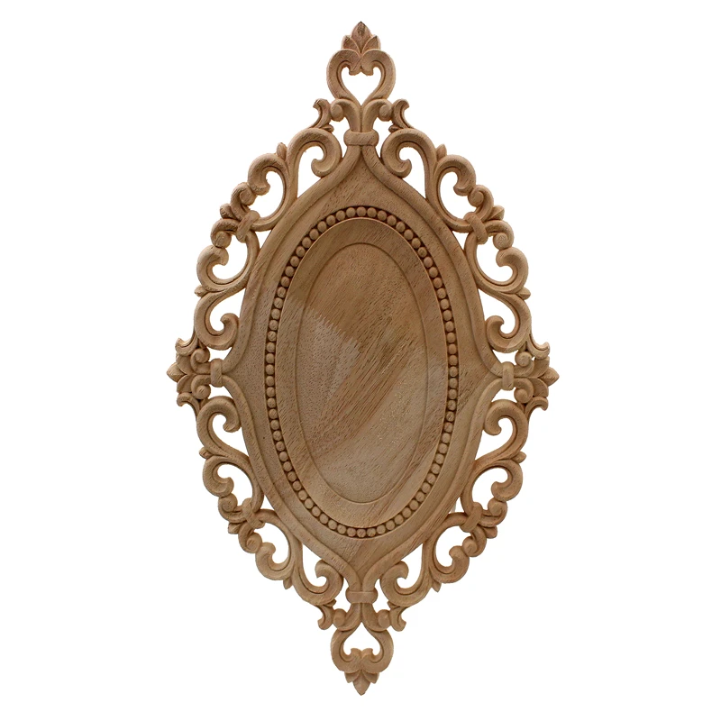 

VZLX Simple Vintage Wood Carved Decal Corner Onlay Applique Frame Furniture Wall Unpainted For Home Cabinet Door Decor Craft