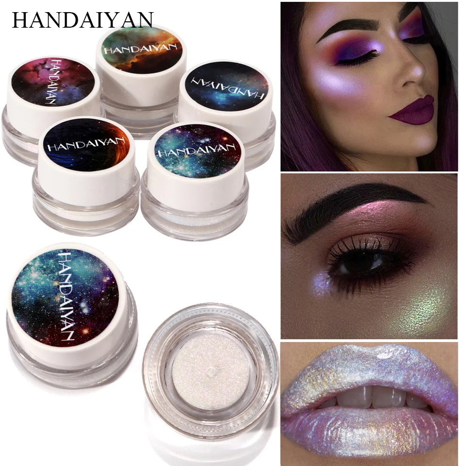 

HANDAIYAN Polar Lights Highlight Cream 1 Pcs Face Makeup Glitter Highlighter Women 3D Facial