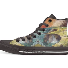 Новинка; дизайнерская Повседневная парусиновая обувь; обувь на заказ; Прямая