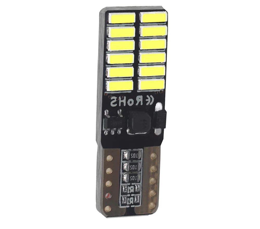 Автомобиль 1 шт. T10 светодиодный 4014 24 SMD 24smd парковочный светильник, дверной светильник для чтения, светильник s лампочка источника, задний светильник