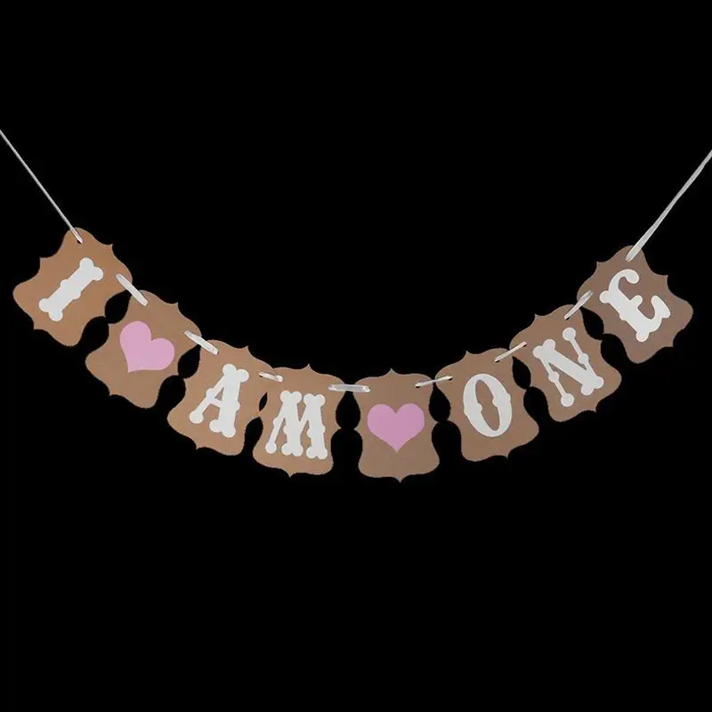 I AM ONE LOVE Paper Garland Bunting Banner деревенская Крестильная детская гирлянда для душа