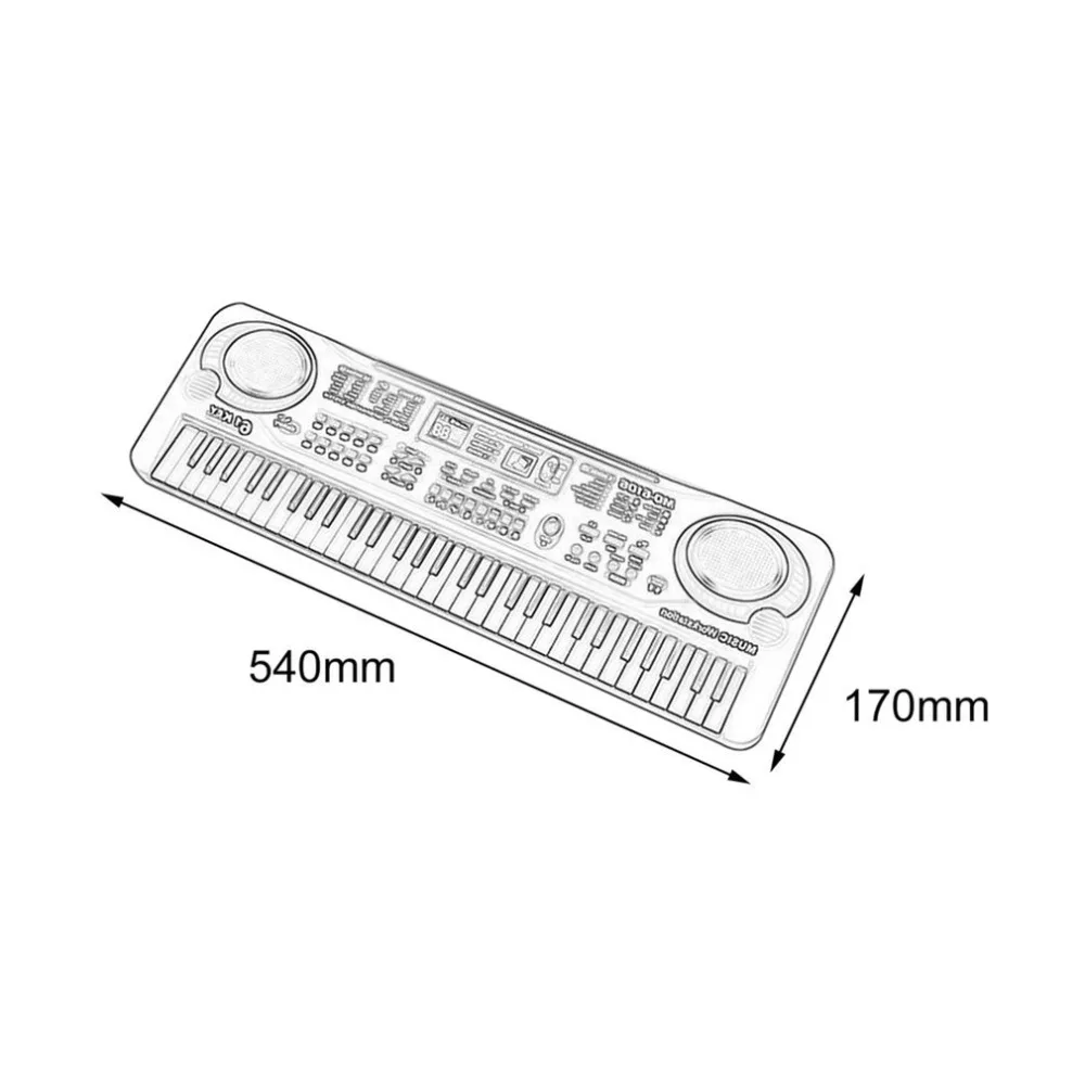TSAI 61 клавишная электронная фортепианная музыкальная клавиатура с микрофоном музыкальный инструмент для детей раннего обучения инструмент для детей