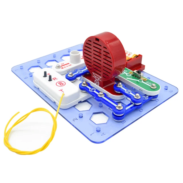 Science Kids Toys Electronic Building Blocks Assembled Bricks Toy Snap