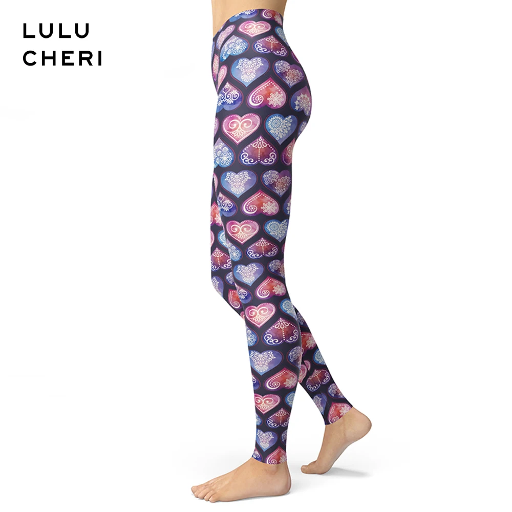 

Love Sweet Heart Lip Pattern Printed Leggings Women Girls Brushed Buttery Soft Plus Size High Waist Leggins Valentine's Day Gift