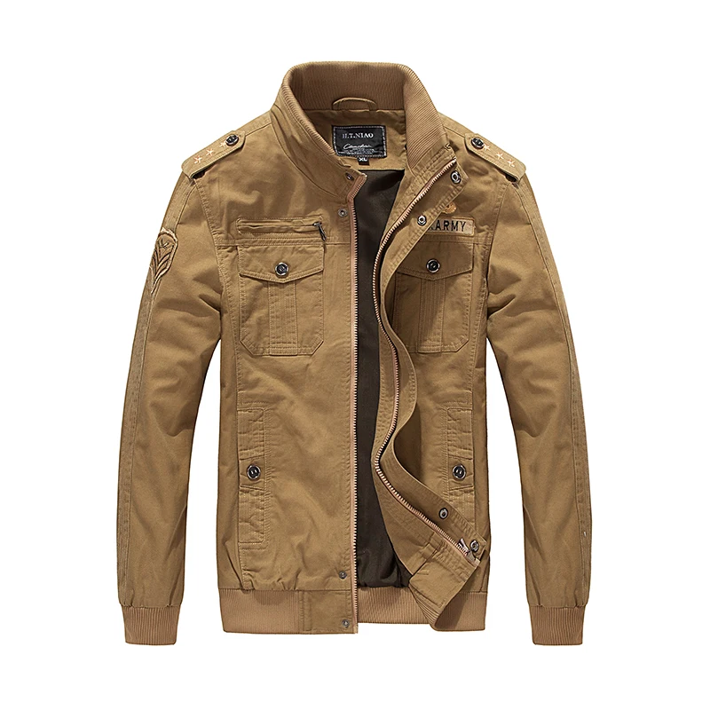 Veste Pilote Militaire Vol army Hommes Bomber Mâle Sac Air Force black Coton Tactique 2019 En Décontracté Khaki Manteau Kelly Green b6gy7Yfv