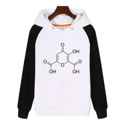 Химическая структура толстовки Модные для мужчин женщин кофты зима уличная хип хоп одежда с капюшоном плотная спортивная одежда GA557