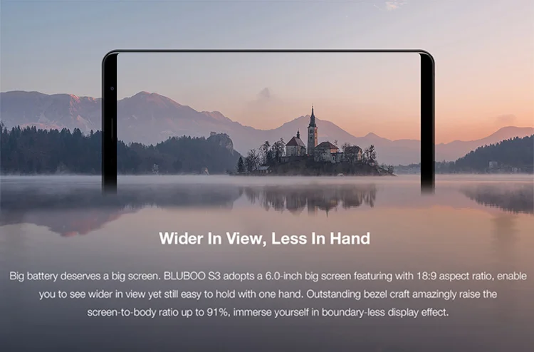 BLUBOO S3 4GB RAM 64GB ROM MTK6750T 1.5GHz Octa Core 6.0 Inch Incell Corning Gorilla Glass Sharp FHD+ Screen Dual Camera Android 7.0 4G LTE Smartphone