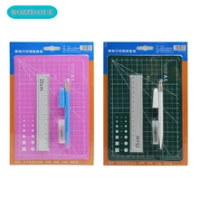 A5 ПВХ коврик для резки набор режущий коврик лоскутный режущий коврик инструменты ручной DIY инструмент разделочная доска Двусторонняя самовосhealing вающаяся Tapete Corte